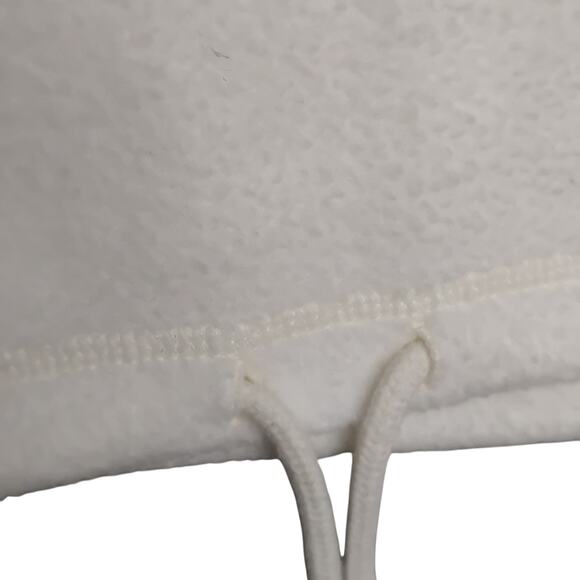 Aerie Cowl Neck Sweatshirt Size Small Super Soft White Fleece Waist Drawstring - Picture 6 of 9